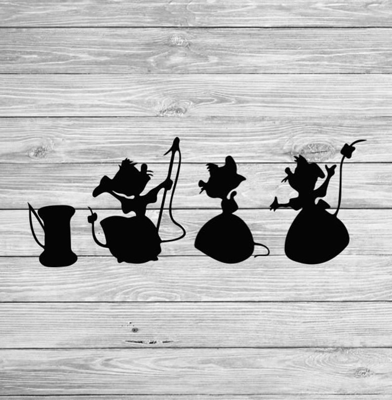 Free Shipping Cinderella Mice Decal Disney Home Decor Etsy