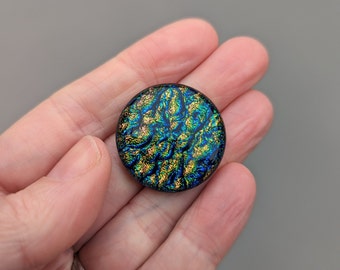 Dichroic Glass Cabochon, 29mm Art Glass Cabochon, Unique Cabochon, Colourful Cabochon, Jewellery Making, Wire Wrapping