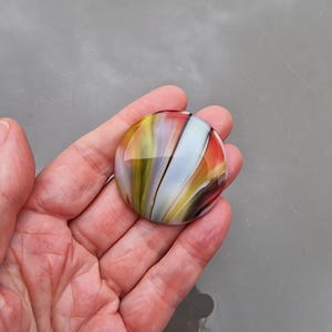 Handmade Art Glass Cabochon, 45mm Circle, Jewellery Making, Wire Wrapping, Stone Setting