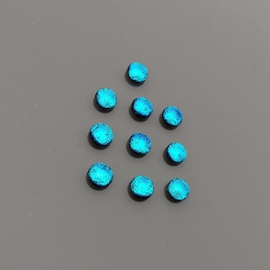 Set of 10 x Approx 12mm Dichroic Glass Cabochons, Blue Cabochons, Art Glass Cabochon, Circle Cabs, Cabochon Pairs, Jewellery Making image 5