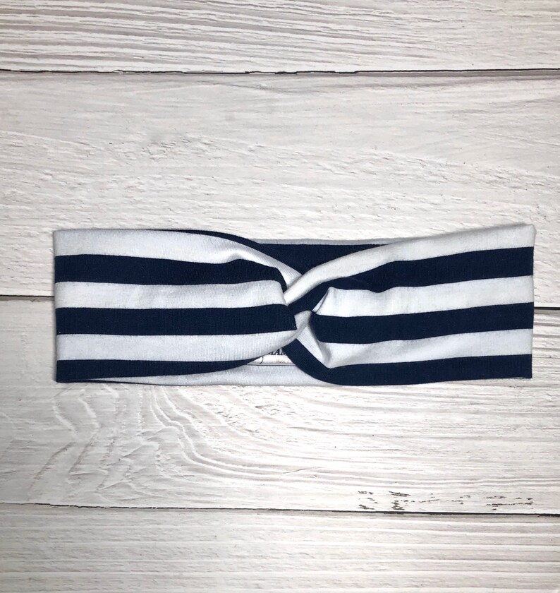 Hair Accessories Baby Headband Navy Stripe Twist Headband