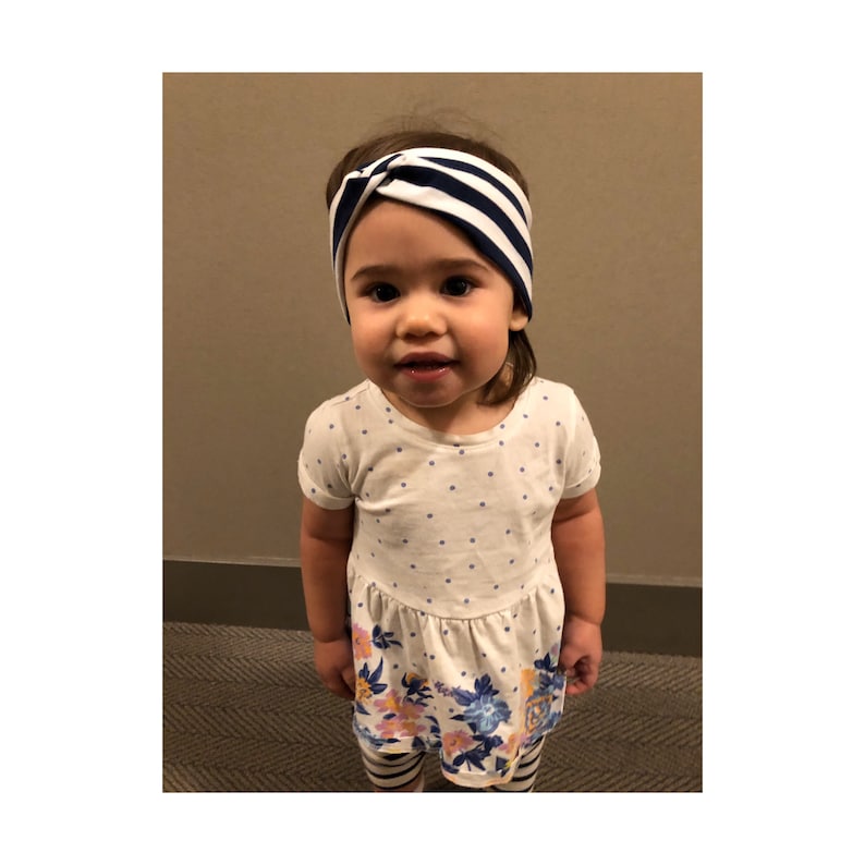 Hair Accessories Baby Headband Navy Stripe Twist Headband