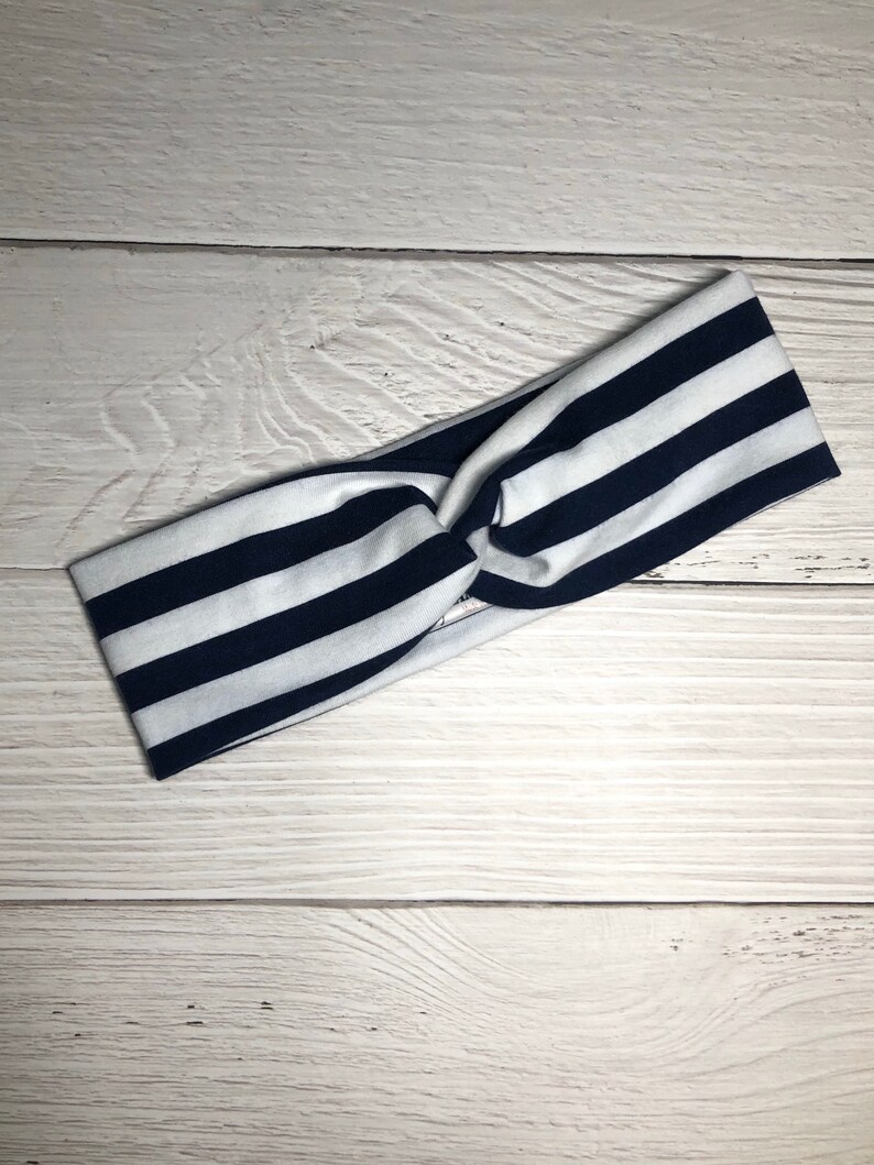 Hair Accessories Baby Headband Navy Stripe Twist Headband