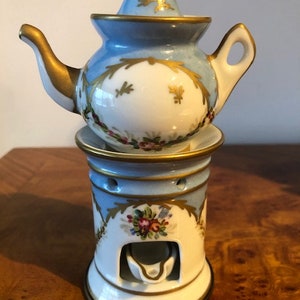 Late 1800's FRENCH TEAPOT - Tisanière Veilleuse -Porcelaine de SÈVRES