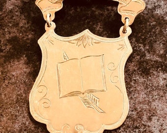 Precious VICTORIAN Book Club PIN Brooch RARE (circa 1800's)