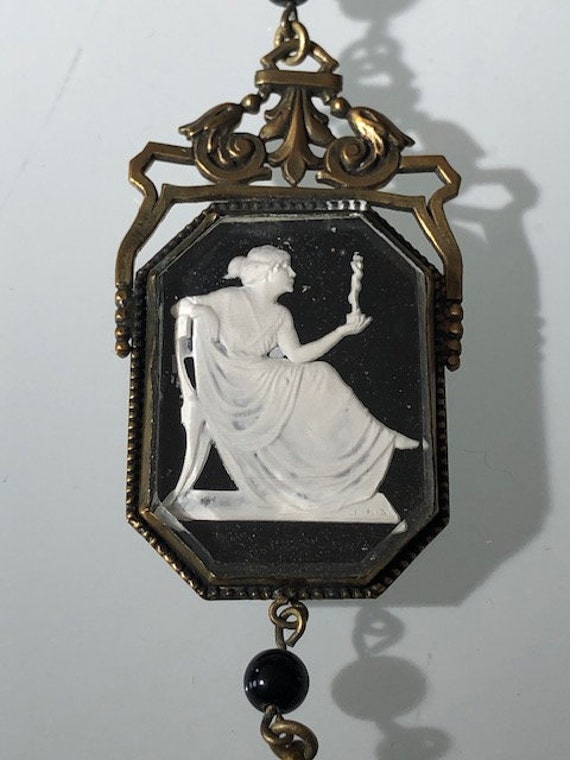 Unique Edwardian Intaglio Necklace (circa 1901-1910) - Gem