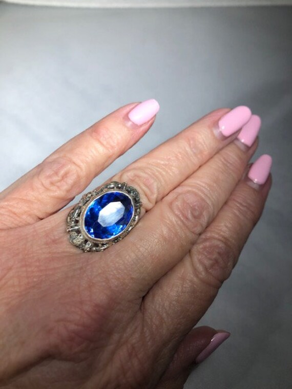 Breathtaking Authentic ART DECO RING - Sterling s… - image 1