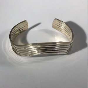Beautiful MODERNIST SCANDINAVIAN CUFF  sterling  bracelet