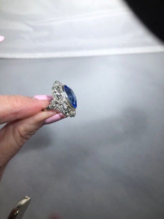 Breathtaking Authentic ART DECO RING - Sterling s… - image 3