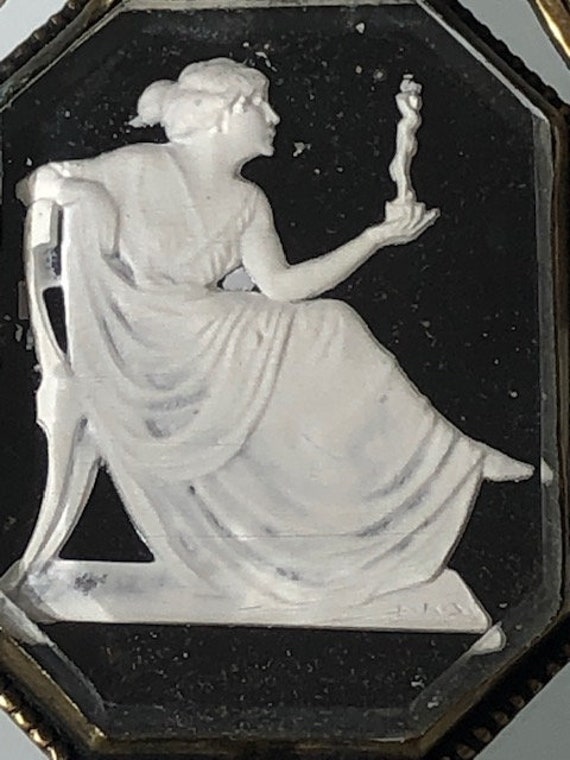 Unique Edwardian Intaglio Brass Necklace (circa 1901-… - Gem