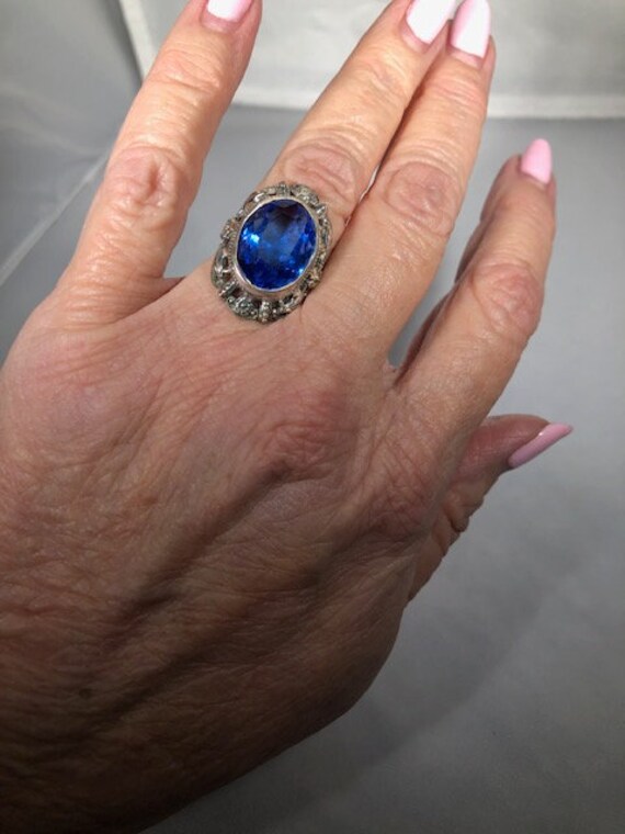 Breathtaking Authentic ART DECO RING - Sterling s… - image 7