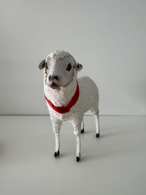 Antique putz sheep - Etsy 日本
