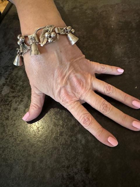 Vintage X-MAS Mexican Silver 925 Bracelet 