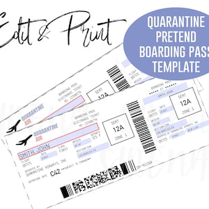 Benutzerdefinierte Make-Believe Bordkarte Vorlage, vorgeben, Flugzeug, Flug, Fluggesellschaften, glauben machen, druckbar, Download, spielen, gefälscht, bearbeitbar