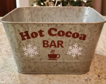 Hot Cocoa Bar Bin: Hot Cocoa Bin for Gift Basket