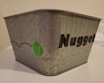Personalized Dog Toy Bin: Metal Dog Toy Bin