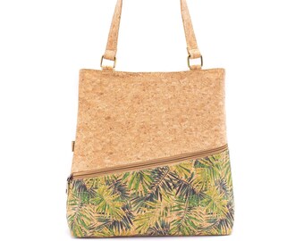 Cork tote bag schoolbag hip tote bag thick tote bag trendy cork tote bag Natural cork tote bag Gift for nature lover