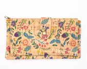 Handmade Cork Wallet for Women, Vegan Organic Sustainable Eco Friendly gift, Waterproof, Lightweight and Durable, Plant based