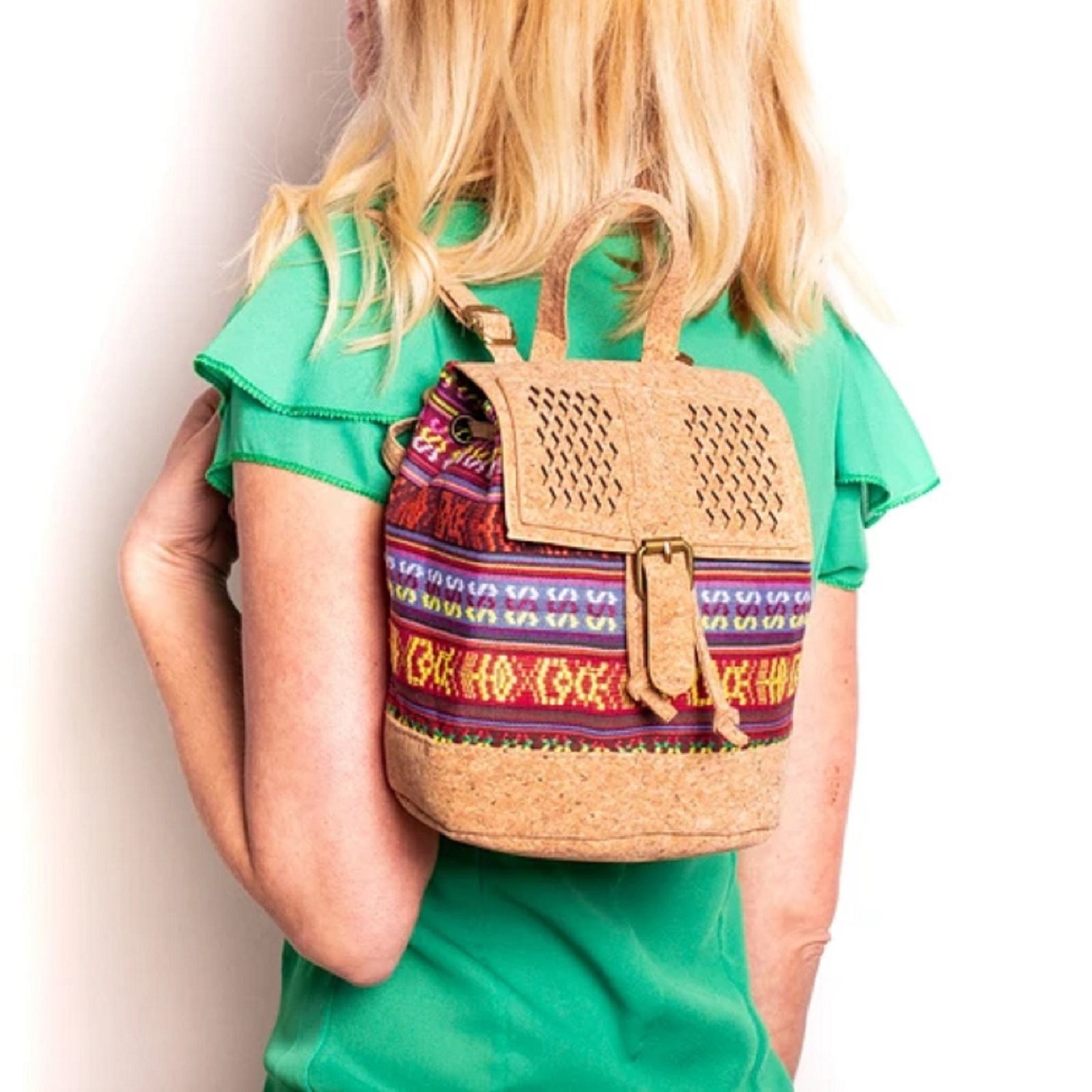 Cork Backpack Vegan Sustainable Eco Friendly Gift Etsy