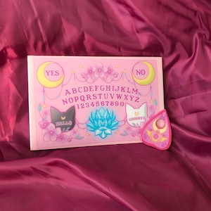 Pink Sailor Moon Ouija Board (spirit board, talking board, Sailor scouts, cute pink witch )