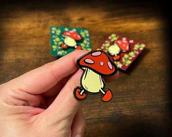 Walking Mushroom Hard enamel pin (Dungeon Meshi, Delicious in Dungeon inspired)