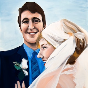 Custom Portrait on Canvas from Photo - Custom Wedding Painting - Anniversary - Personalized Gift - Ideal Gift
