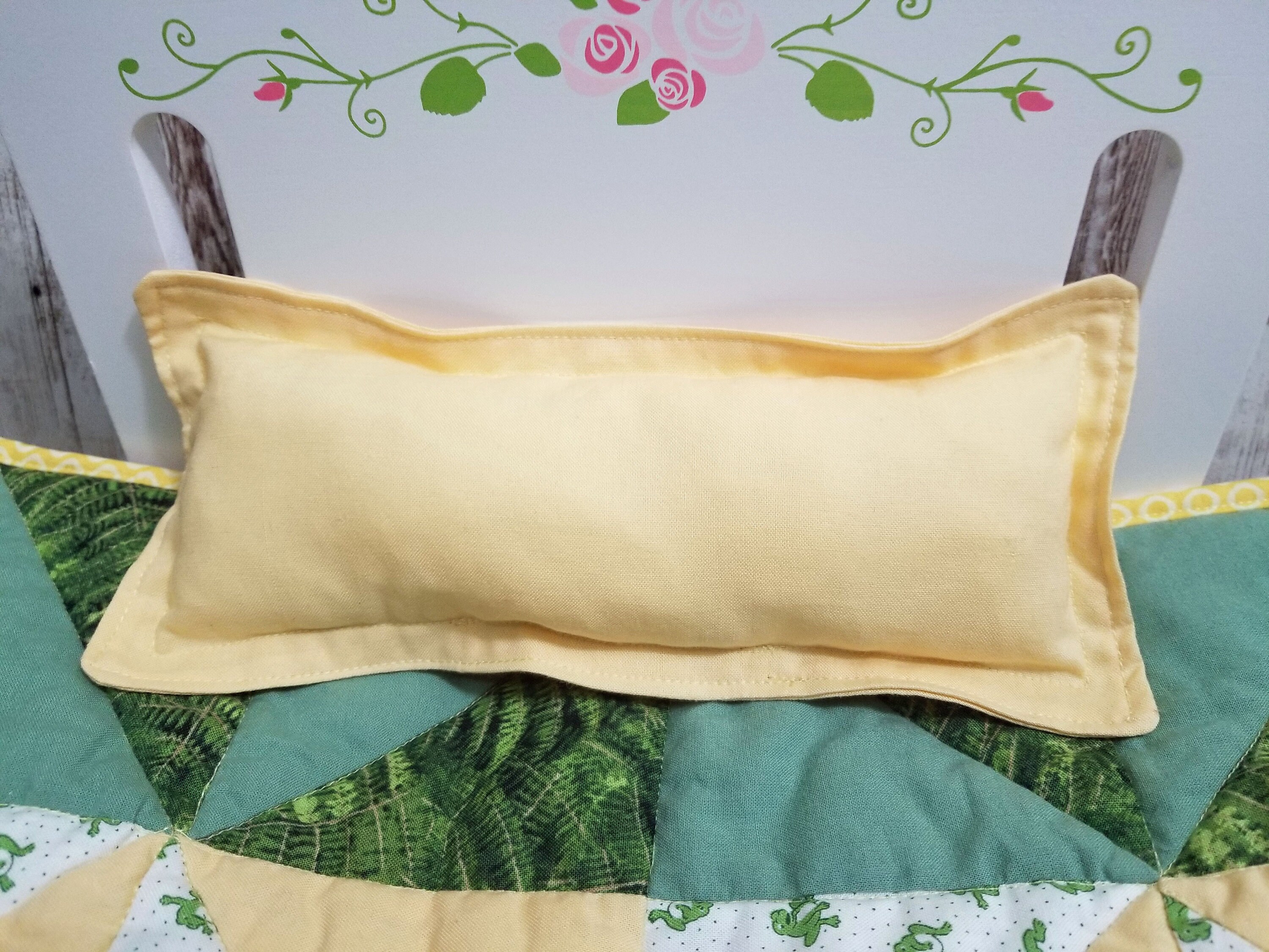 18 Inch Doll Quilt and Pillow Set Yellow and Green Etsy UK