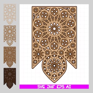 ゴシック大聖堂スタイル - レイヤードウォールアート - svg dxf eps ai - 商用利用可