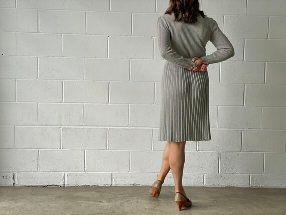 nubby sweater pleated skirt set - image 8