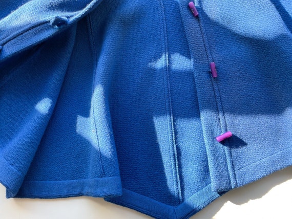 vintage designer coat 70s Missoni vintage blue ca… - image 5