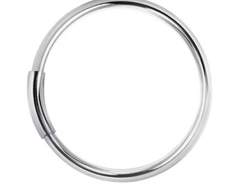 Piercing Ring 925 Sterling Silver Thin Hoop Ear Piercing Lip Ring and Nose Piercing (tunnel closure)