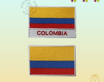 25 Pcs Colombia Flag Embroidered Patches 3.5/"x2.25/" iron-on