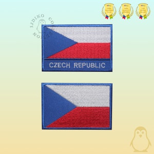 Tschechische Republik Nationalflagge bestickt Eisen auf Patch Nähen auf Abzeichen Applikation