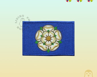 Yorkshire County Flag Patch - Iron On / Sew On Embroidered Patch