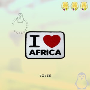 I Love Africa Aufnäher Applikation