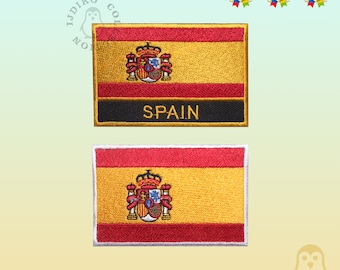 Spain National Flag Embroidered Iron On Patch Sew On Badge Applique