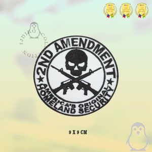 2nd Amendmnt Patch Embroidered Iron On Patch Sew On Badge Applique