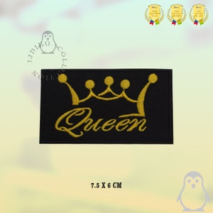 Queen Crown Patch Embroidered Iron On Patch Sew On Badge Applique