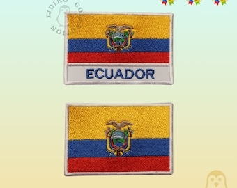 Ecuador National Flag Embroidered Iron On Patch Sew On Badge Applique