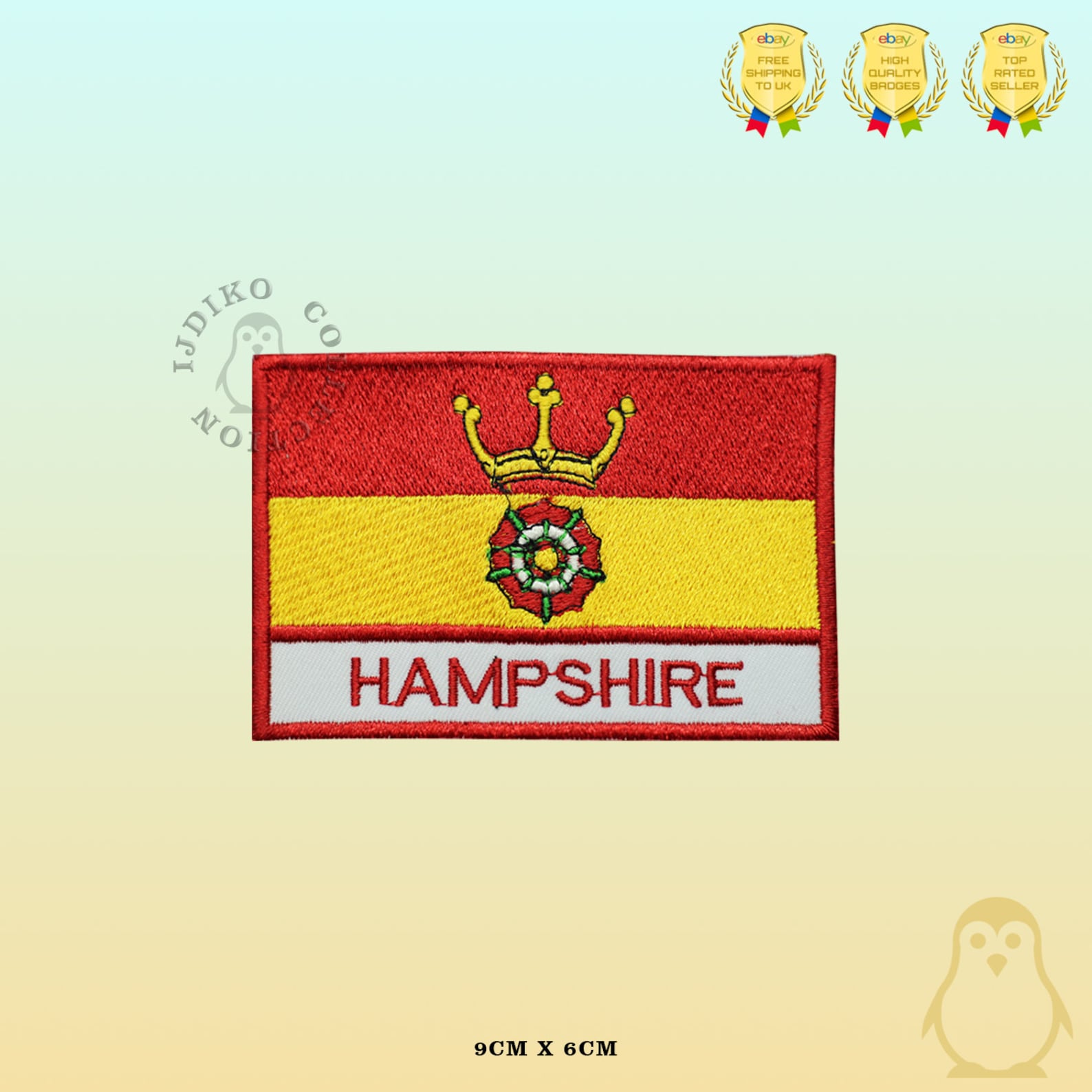 UK HAMPSHIRE County Flag Embroidered Iron on Patch Sew on Etsy