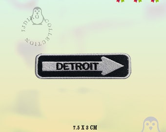 Detroit Arrow Patch Embroidered Iron On Patch Sew On Badge Applique