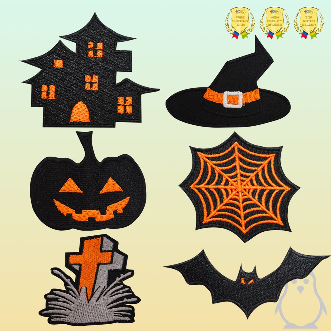 Funny See You In Hell Patch Halloween Ghost Embroidery Sew/Iron On Badge For Clothes Bag Curtains Embroidered Patches For Clothing Stickers Decorations Gift - Foto 7