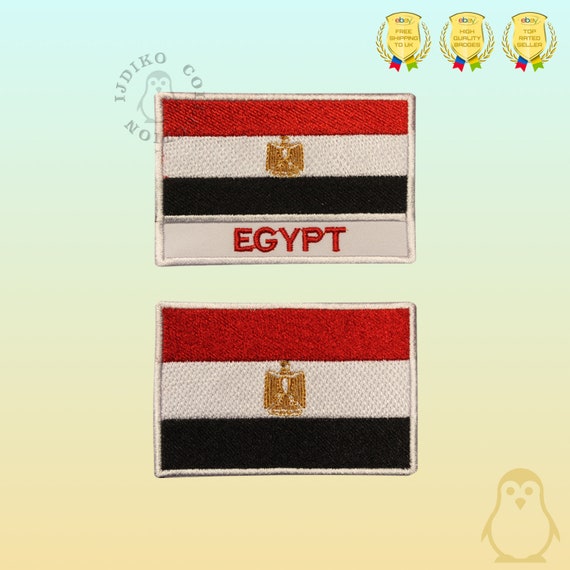 Buy Egypt Flag Patch Iron / Sew On Egyptian Embroidered Badge Embroidery Applique Online In India - Foto 6