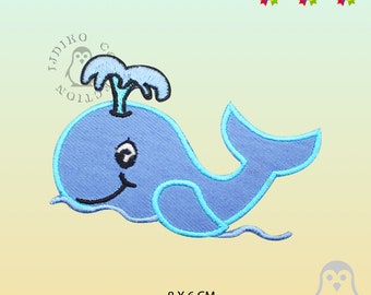 Cute Baby Dolphin Patch Embroidered Iron On Patch Sew On Badge Applique