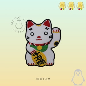 Chiness Cute Cat Patch Embroidered Iron On Patch Sew On Badge Applique