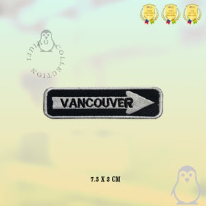 Vancouver Arrow Patch Embroidered Iron On Patch Sew On Badge Applique