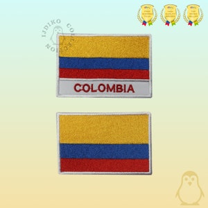 Kolumbien Nationalflagge bestickt Eisen auf Patch Nähen auf Abzeichen Applikation