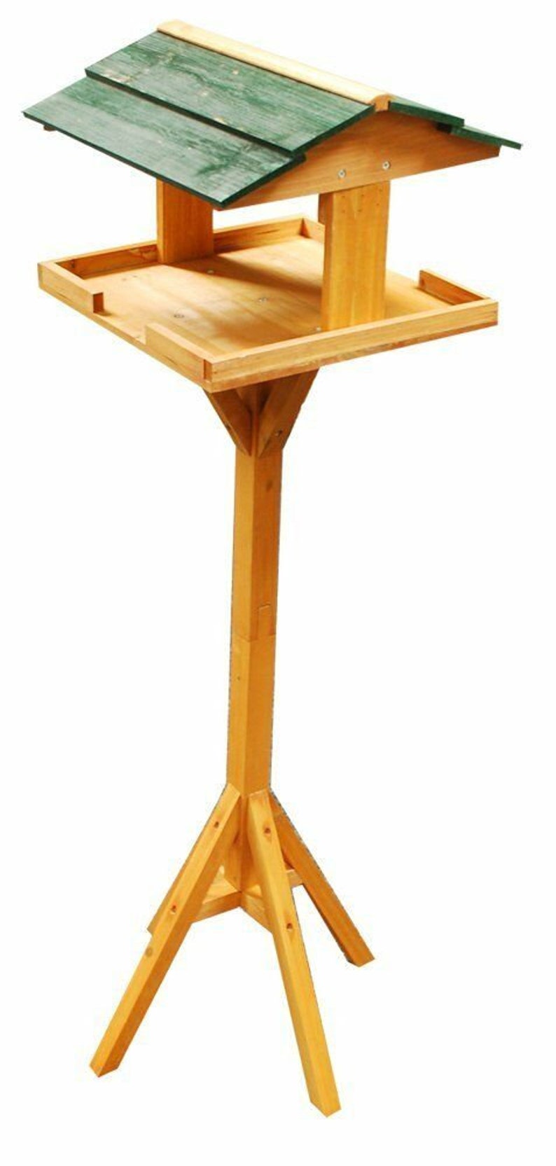 Wooden Traditional Bird Table Garden Birds Feeder Feeding Etsy