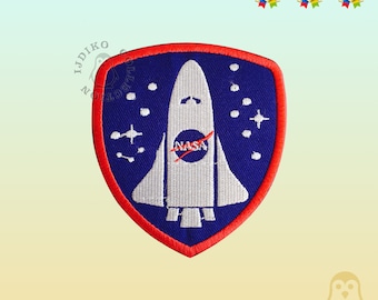 NASA USA Space Ship Embroidered Iron On Patch Sew On Badge Applique