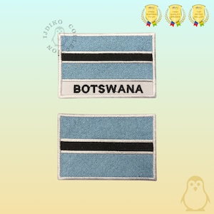 Botswana Nationalflagge bestickt Eisen auf Patch Nähen auf Abzeichen Applikation
